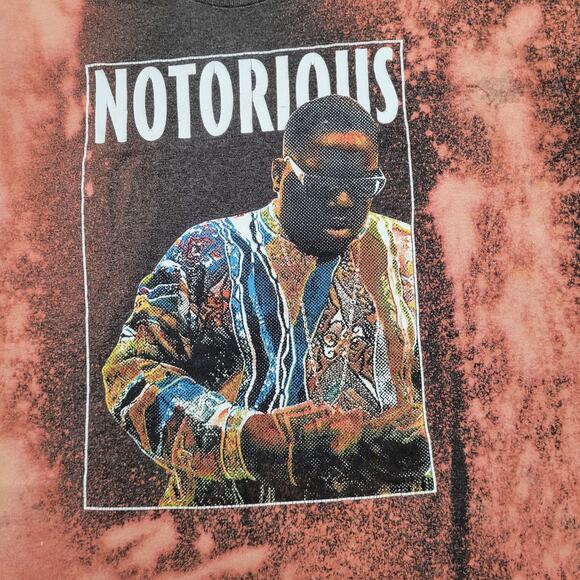 The Notorious B.I.G. Shirt Womens Large 21x25 Gray Bleached - Picture 6 of 11